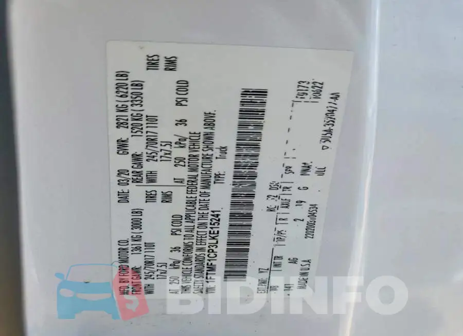 1FTMF1CP3LKE15241 Photo# 12