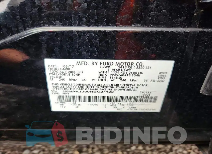 2FMPK3J90HBC27122 Photo# 13