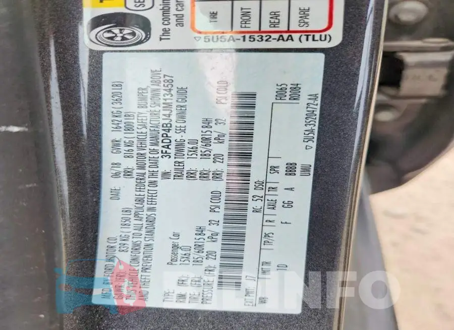 3FADP4BJ4JM134587 Photo# 12