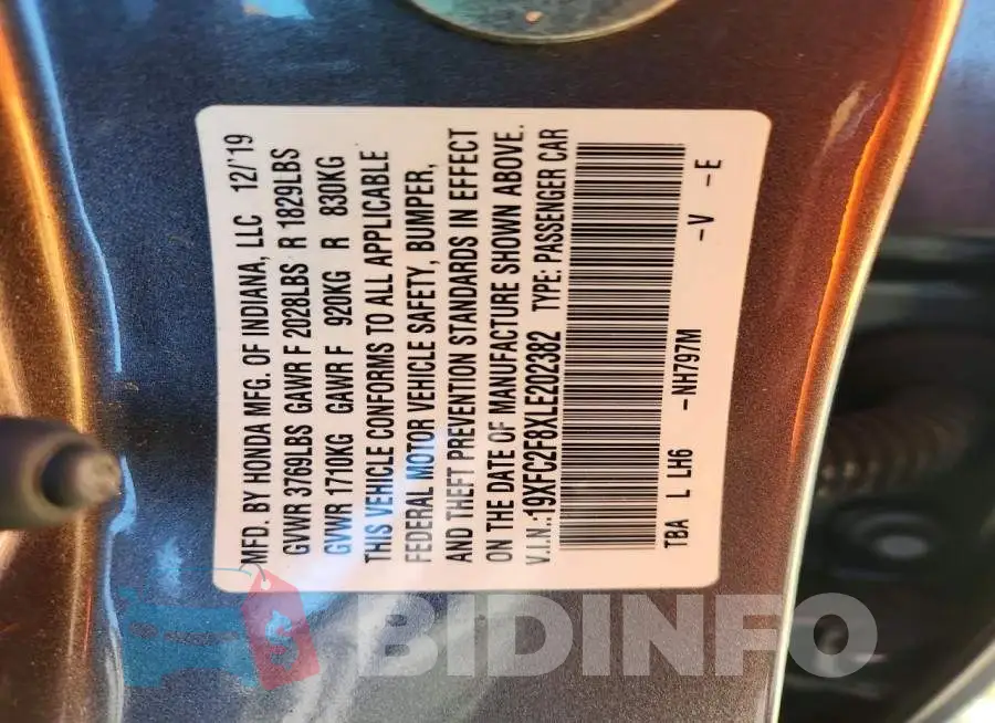 19XFC2F8XLE202382 Photo# 12