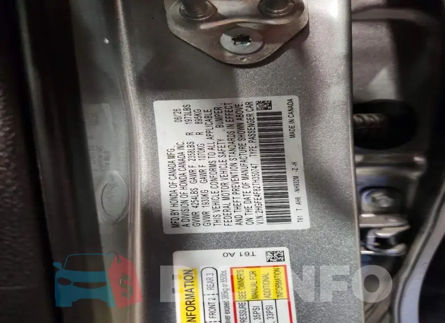 2HGFE4F82TH350747 Photo# 12