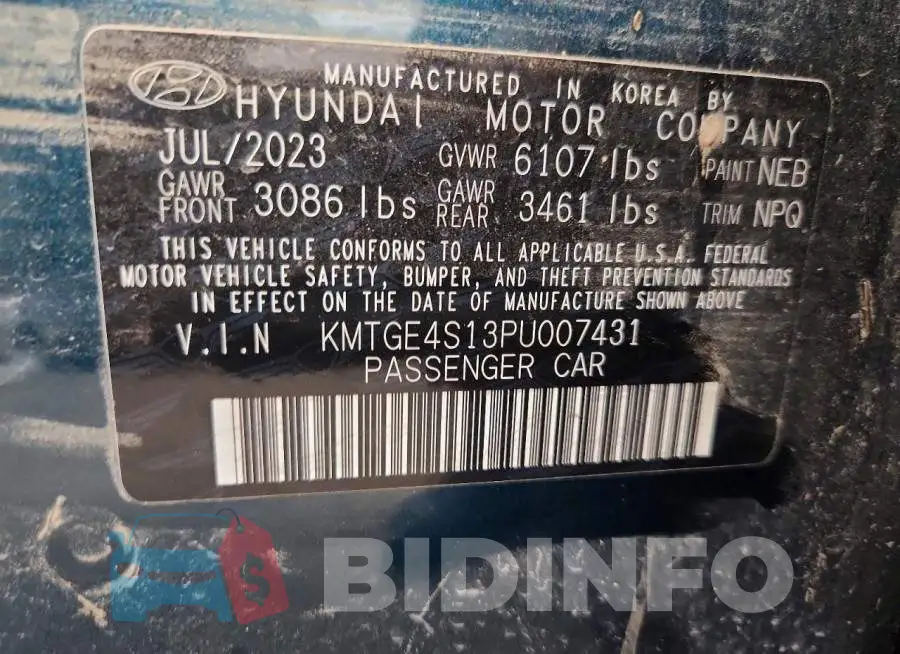 KMTGE4S13PU007431 Photo# 12