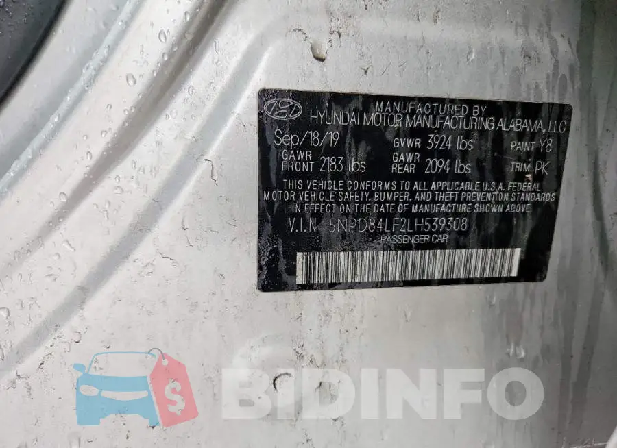 5NPD84LF2LH539308 Photo# 12