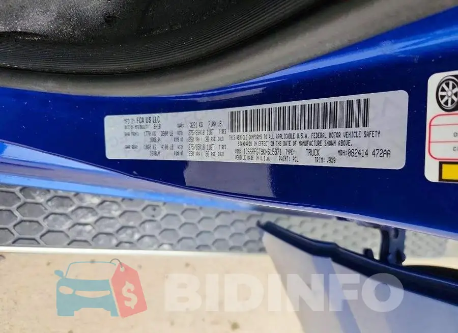 1C6SRFGT9KN615371 Photo# 12