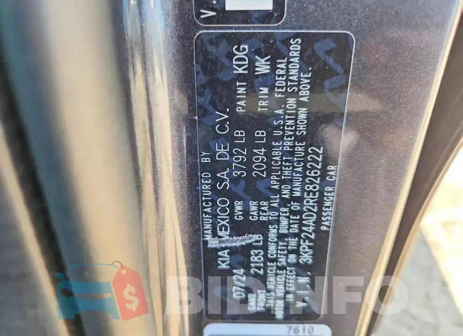 3KPF24AD2RE826222 Photo# 12