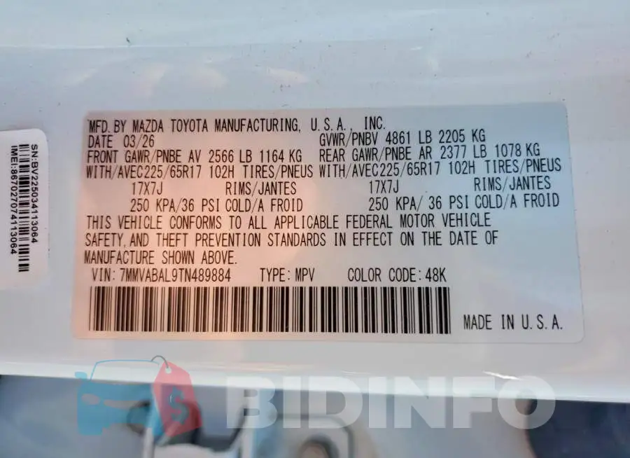 7MMVABAL9TN489884 Photo# 13