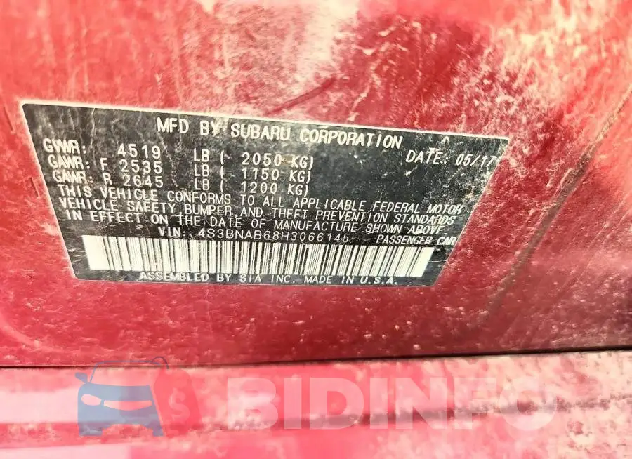 4S3BNAB68H3066145 Photo# 12