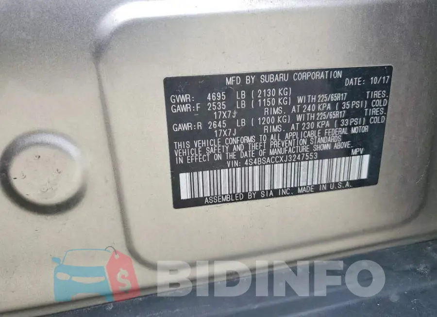 4S4BSACCXJ3247553 Photo# 14