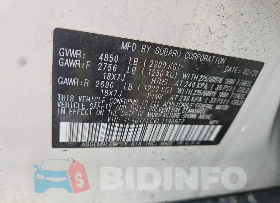 4S4BTALC6L3190977 Photo# 12