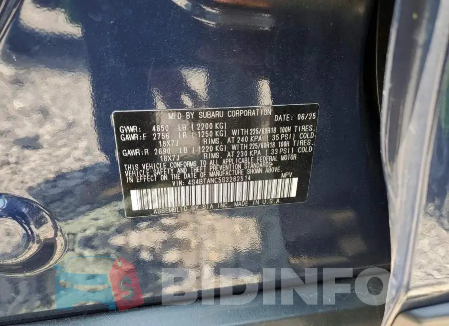 4S4BTANC5S3282514 Photo# 13