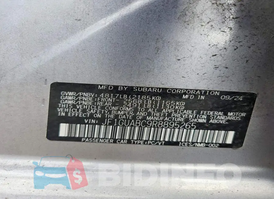 JF1GUABC9R8895265 Photo# 12