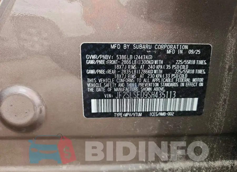 JF2SLSED9SH435113 Photo# 13