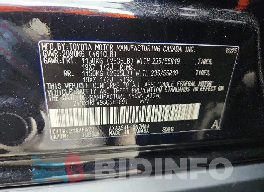 2T3A1RFV9SC581894 Photo# 13