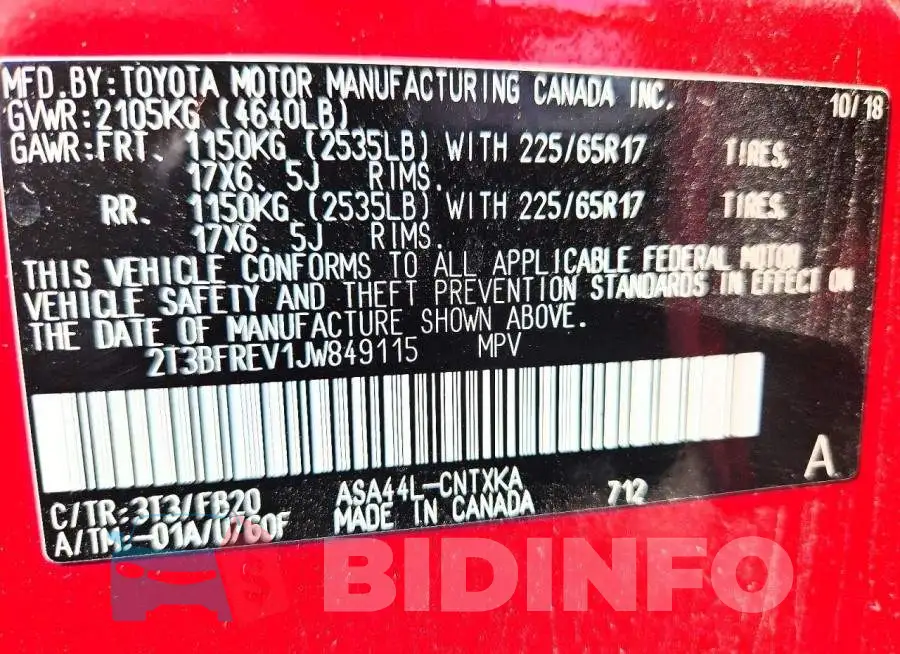 2T3BFREV1JW849115 Photo# 13