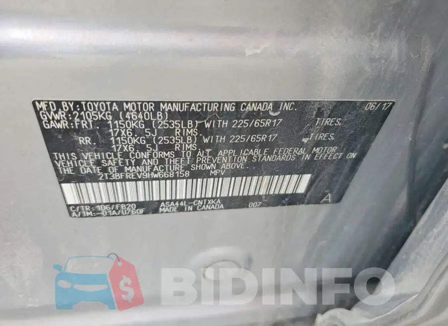 2T3BFREV9HW668158 Photo# 13