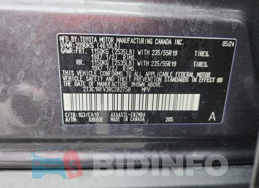 2T3C1RFV3RC282758 Photo# 13
