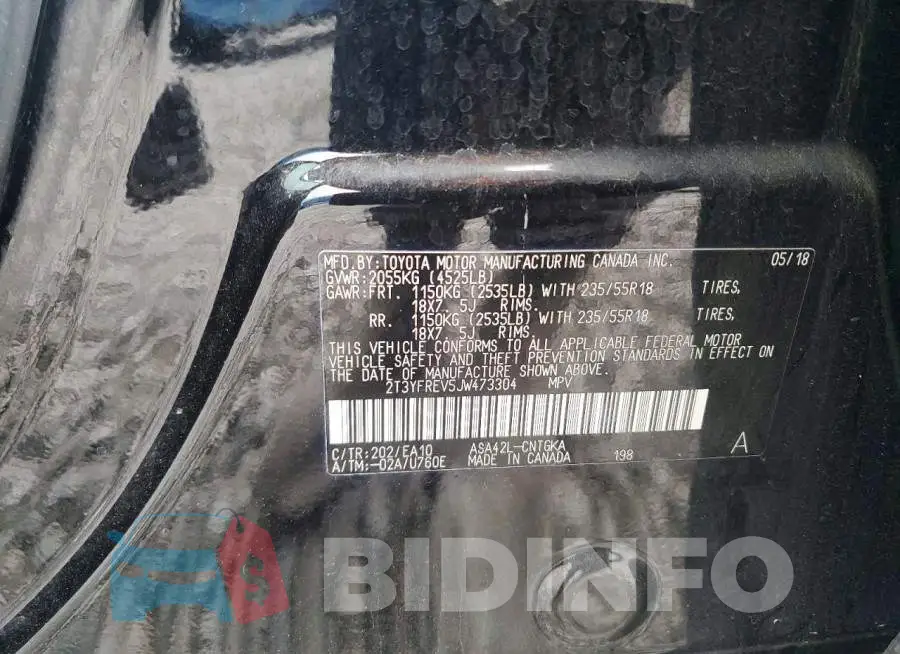 2T3YFREV5JW473304 Photo# 13