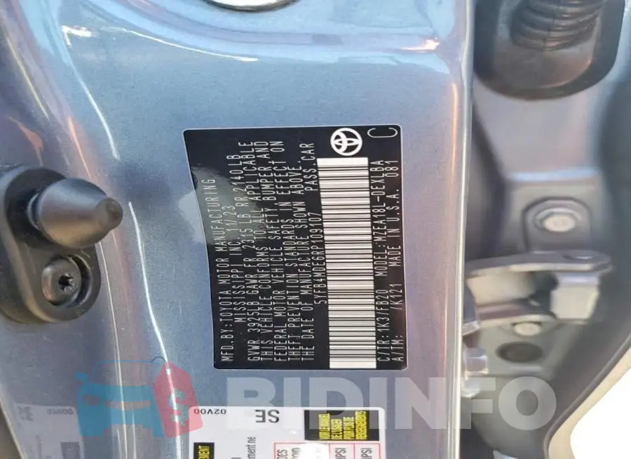 5YFB4MDE6RP109107 Photo# 12