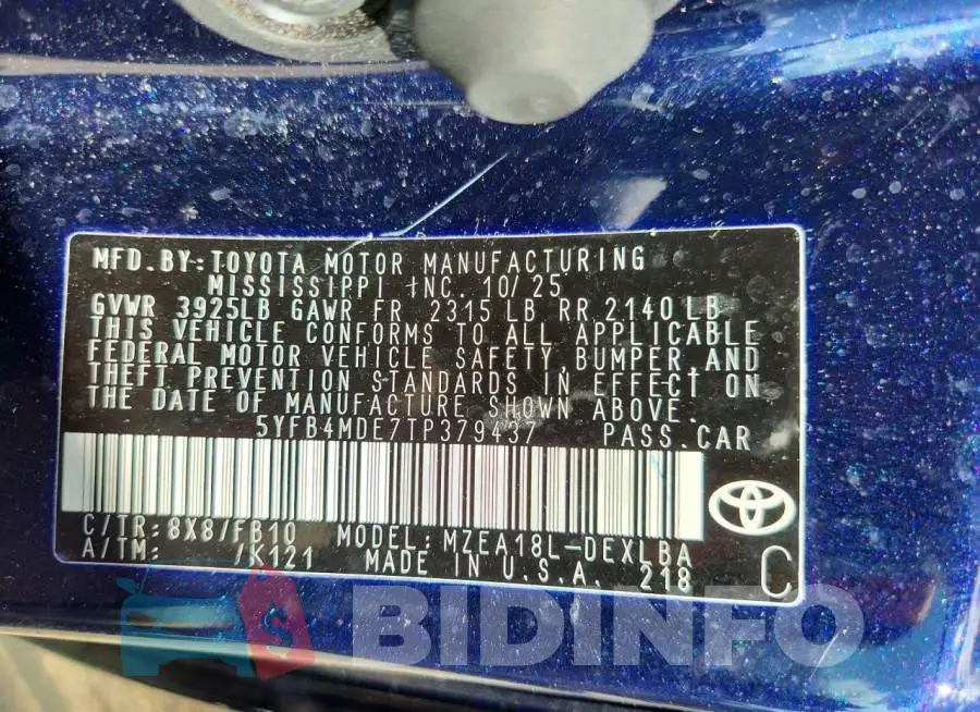 5YFB4MDE7TP379437 Photo# 12