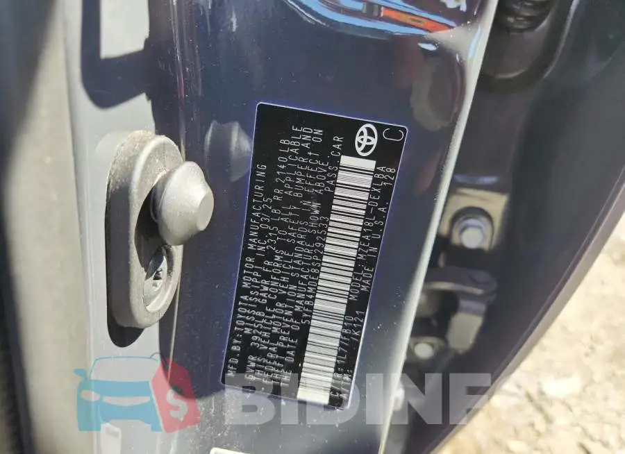 5YFB4MDE8SP292533 Photo# 12