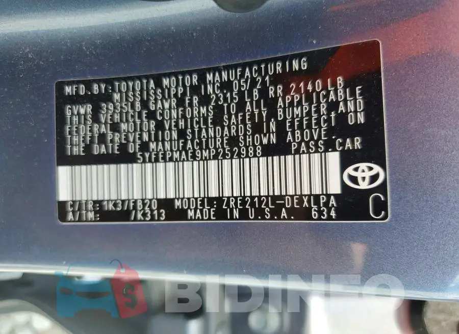 5YFEPMAE9MP252988 Photo# 12