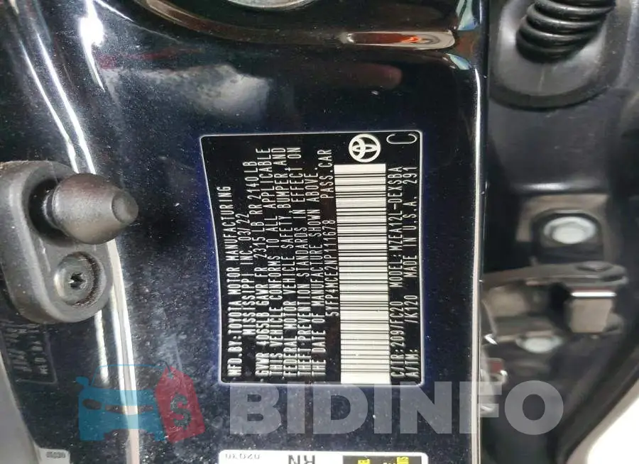 5YFP4MCE2NP111678 Photo# 12