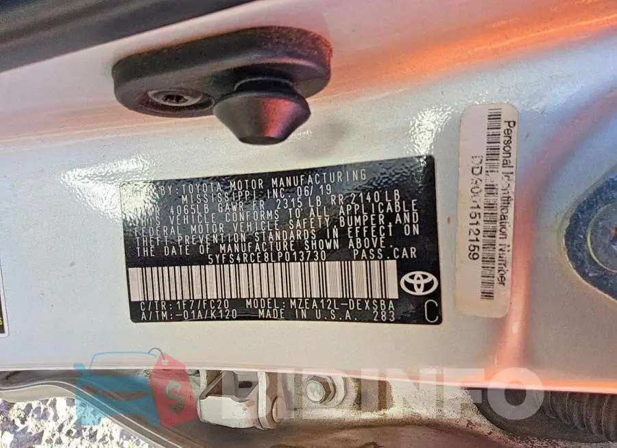 5YFS4RCE8LP013730 Photo# 12