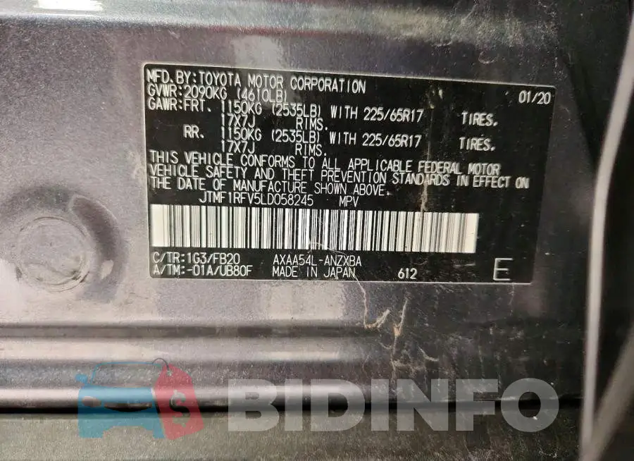 JTMF1RFV5LD058245 Photo# 14