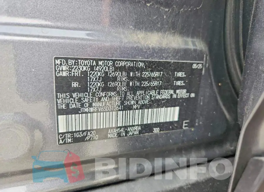 JTMRWRFV6SD312641 Photo# 13