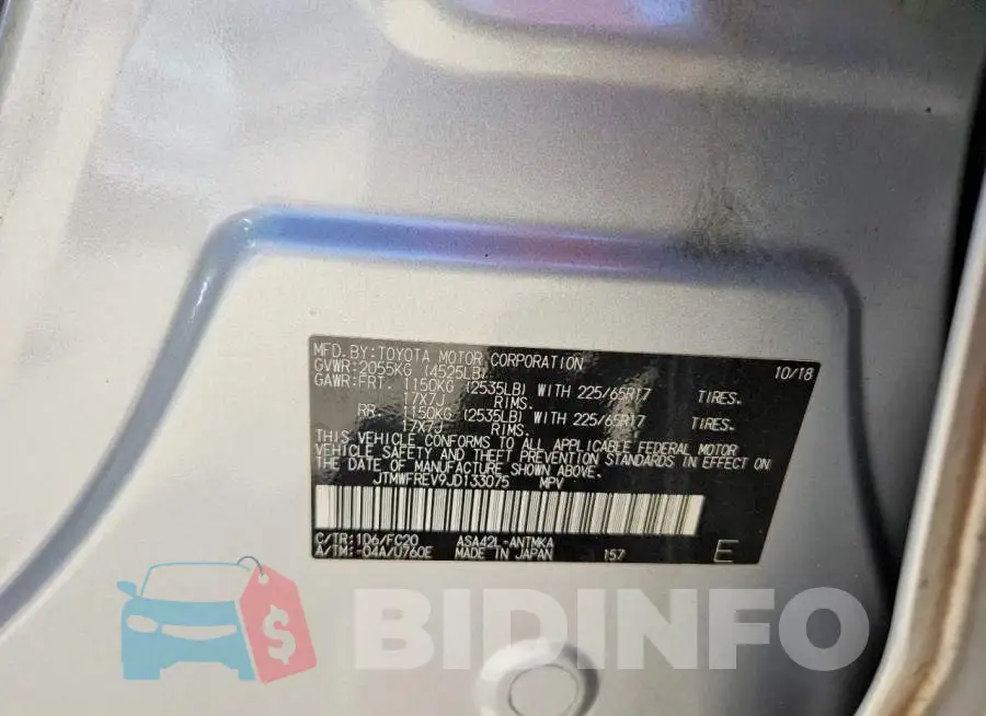 JTMWFREV9JD133075 Photo# 13