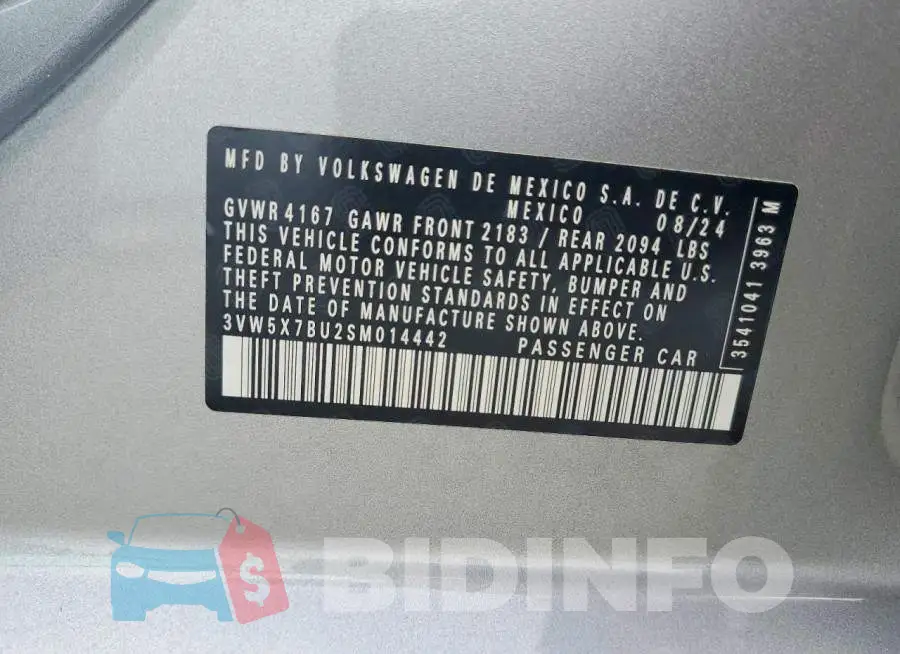3VW5X7BU2SM014442 Photo# 12