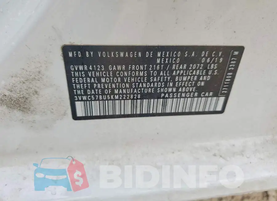 3VWC57BU5KM222828 Photo# 12