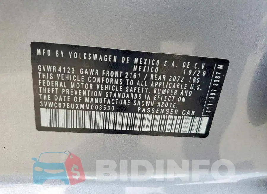 3VWC57BUXMM003530 Photo# 12