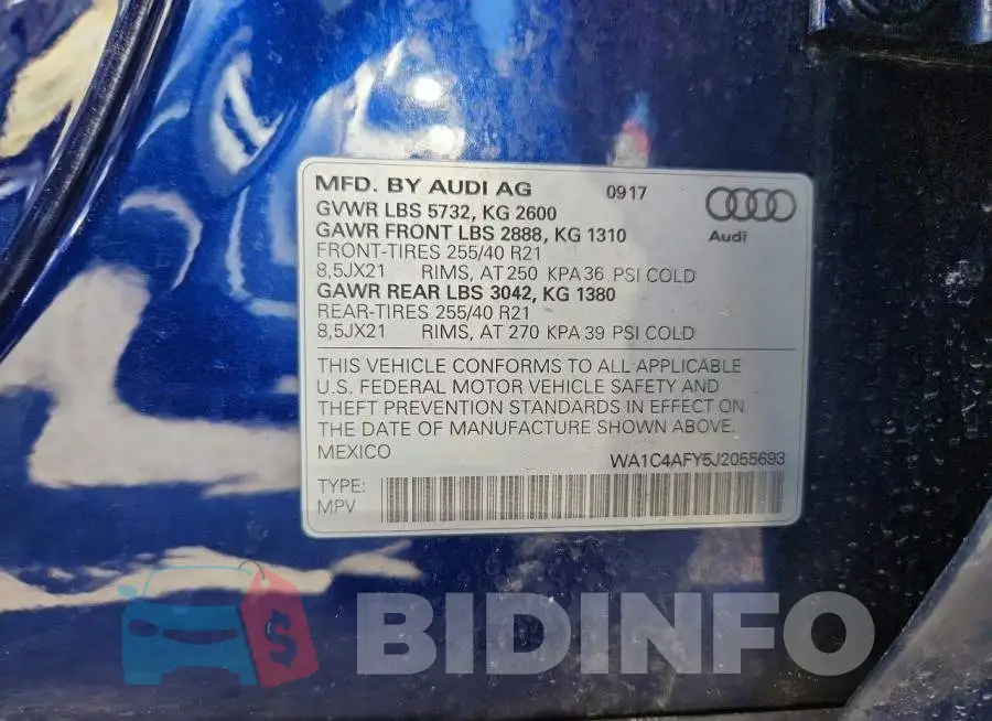 WA1C4AFY5J2055693 Photo# 13