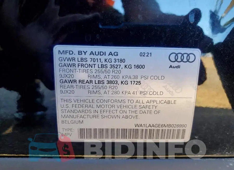 WA1LAAGE6MB028990 Photo# 12