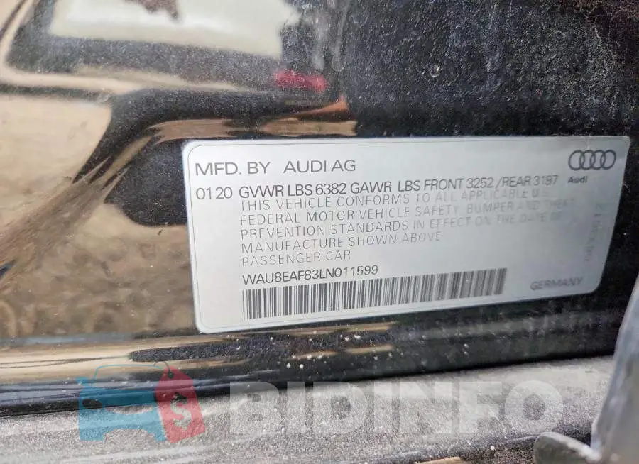 WAU8EAF83LN011599 Photo# 12