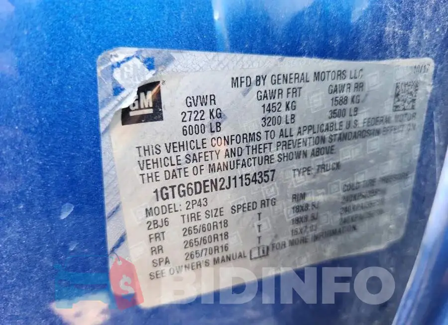 1GTG6DEN2J1154357 Photo# 12