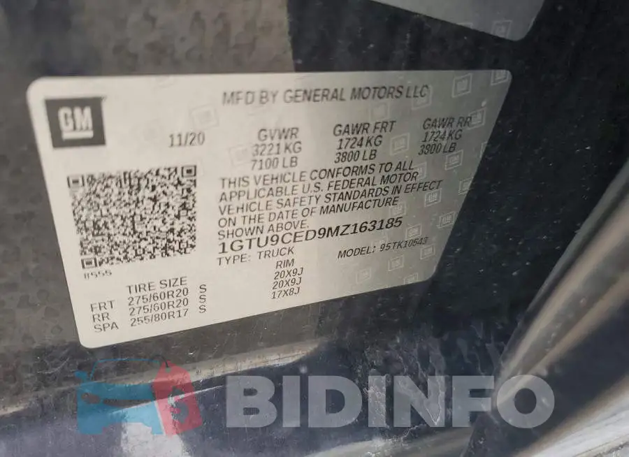 1GTU9CED9MZ163185 Photo# 12