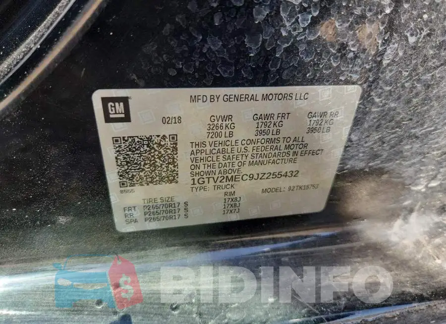 1GTV2MEC9JZ255432 Photo# 12