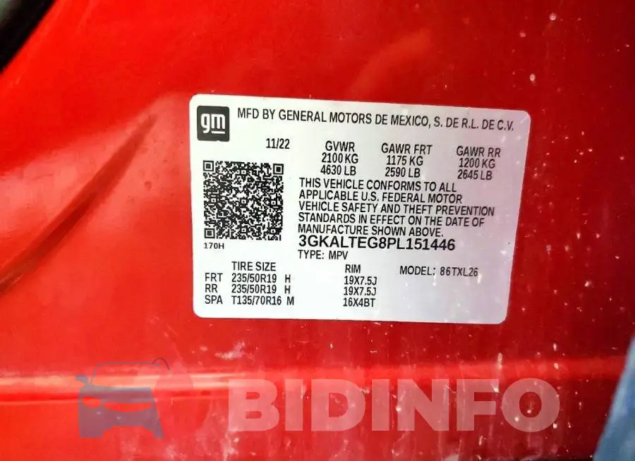 3GKALTEG8PL151446 Photo# 13