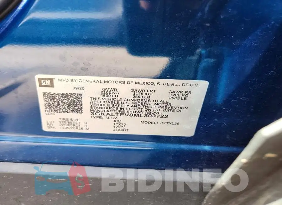 3GKALTEV8ML303722 Photo# 14