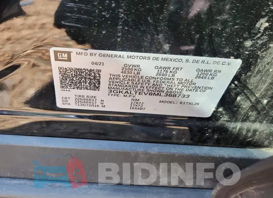 3GKALTEV8ML368733 Photo# 14