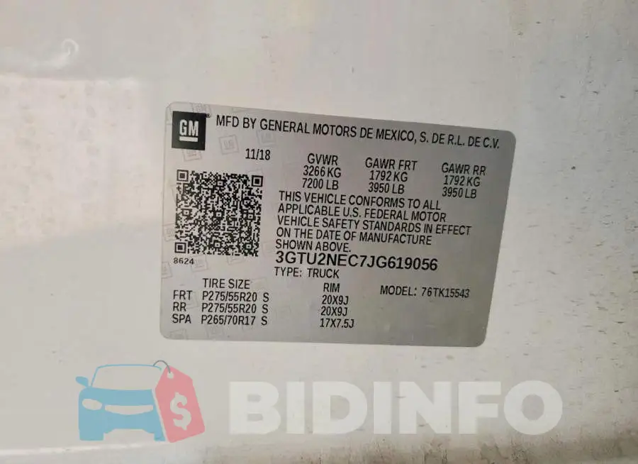 3GTU2NEC7JG619056 Photo# 12