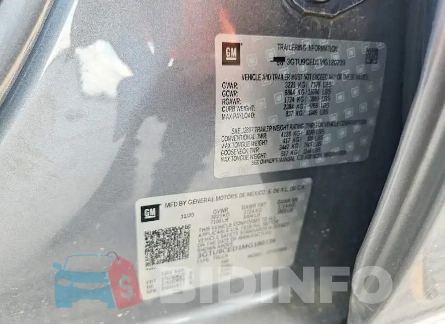 3GTU9CED1MG180739 Photo# 12