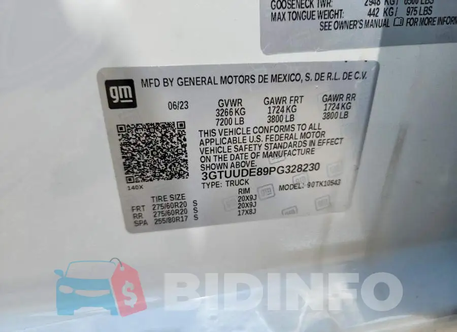 3GTUUDE89PG328230 Photo# 13