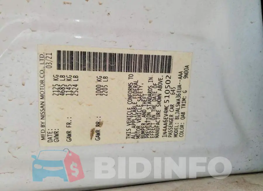 1N4AA6EV4MC510502 Photo# 12