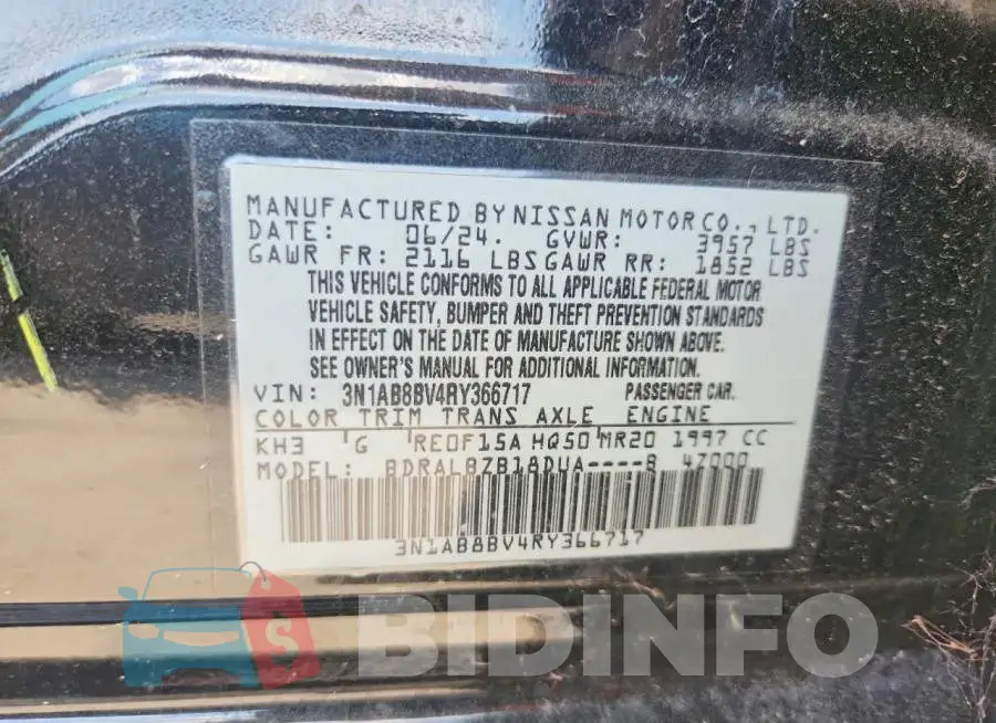 3N1AB8BV4RY366717 Photo# 13