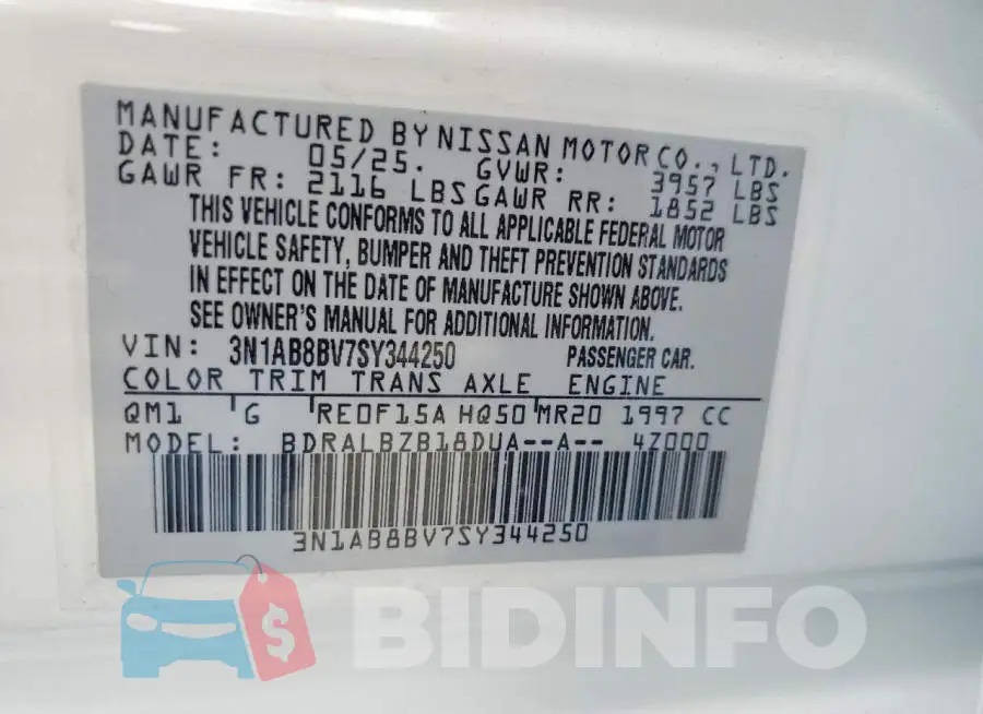 3N1AB8BV7SY344250 Photo# 12