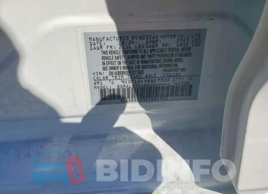 3N1AB8BV9SY221923 Photo# 13