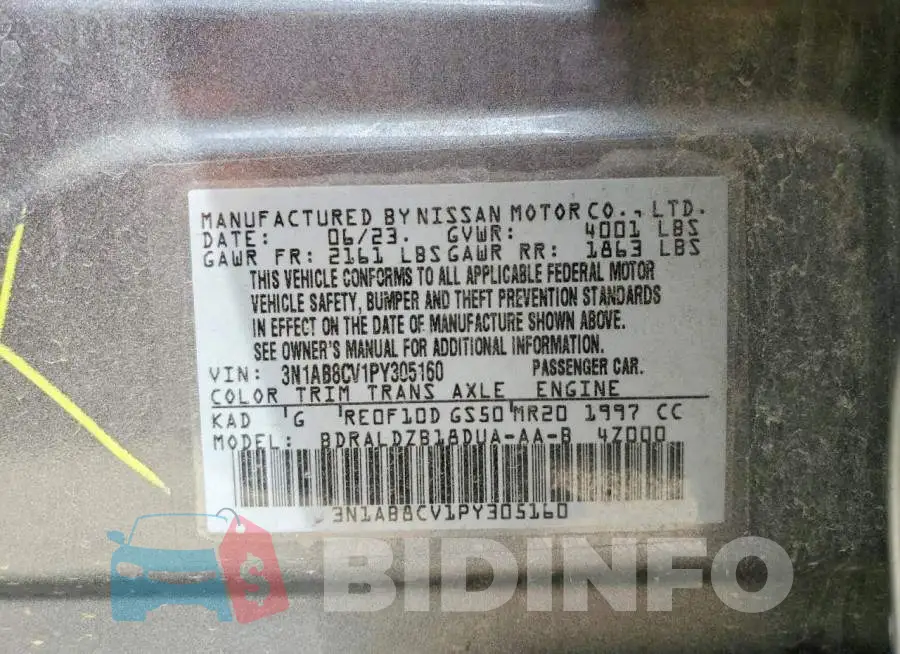 3N1AB8CV1PY305160 Photo# 12